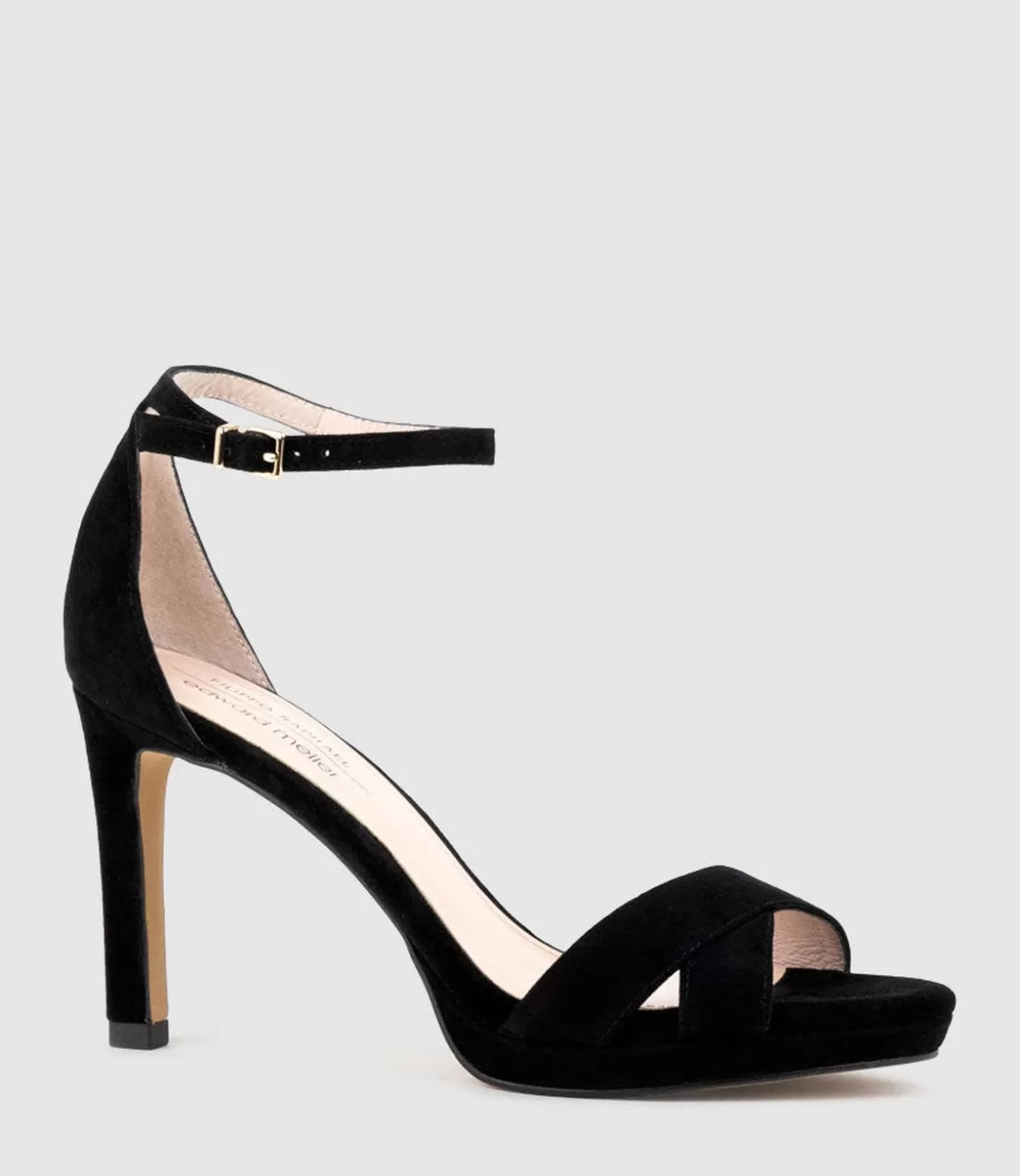 Edward Meller Platform Sandals<Santo90 Asymmetrical Platform Sandal In Black Suede