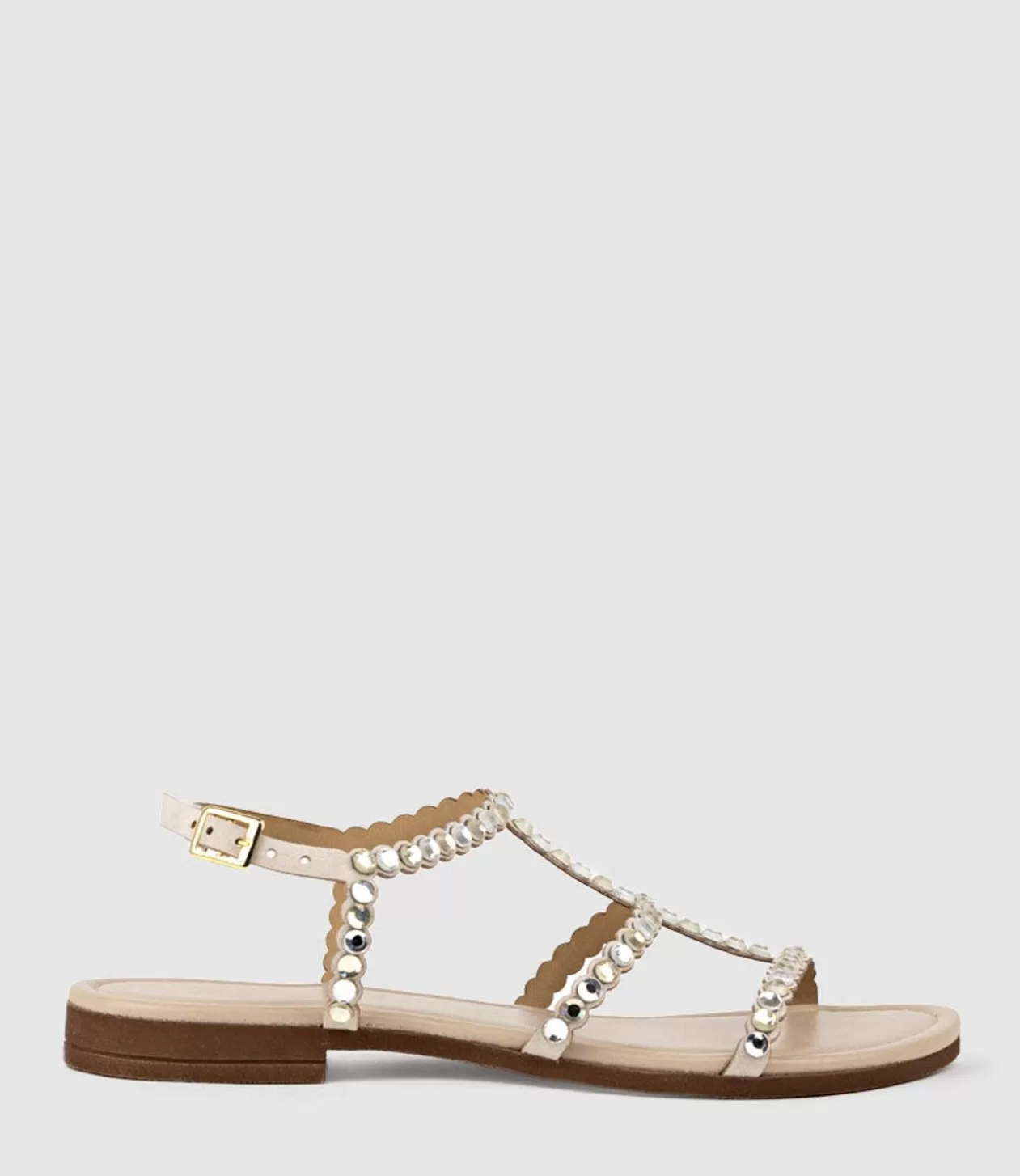 Edward Meller Low Sandals<Selan Crystal Sandal In Offwhite