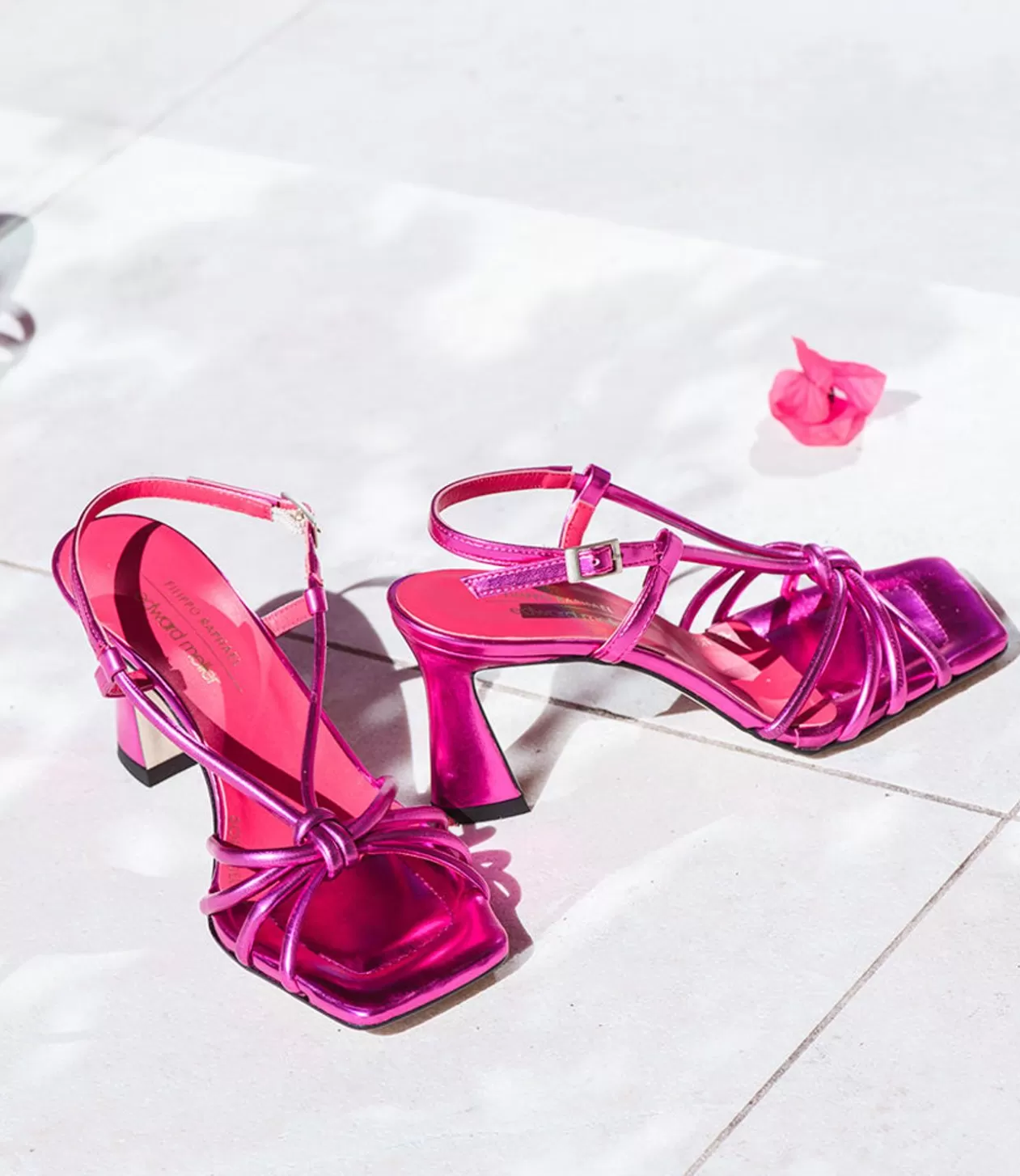 Edward Meller High Heel Sandals<Simmer90 Strappy Slingback Sandal In Fuchsia