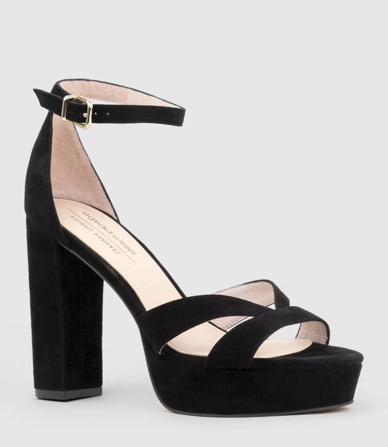 Edward Meller Platform Sandals<Sloane110 Platform Sandal In Black Suede