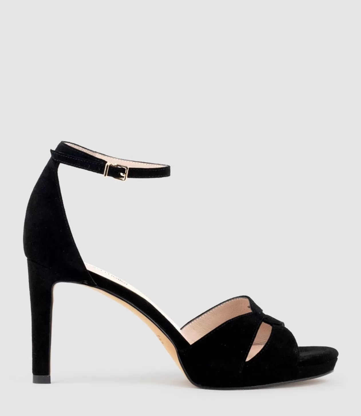 Edward Meller Platform Sandals<Spencer90 Interlocked Detail Platform Sandal In Black Suede