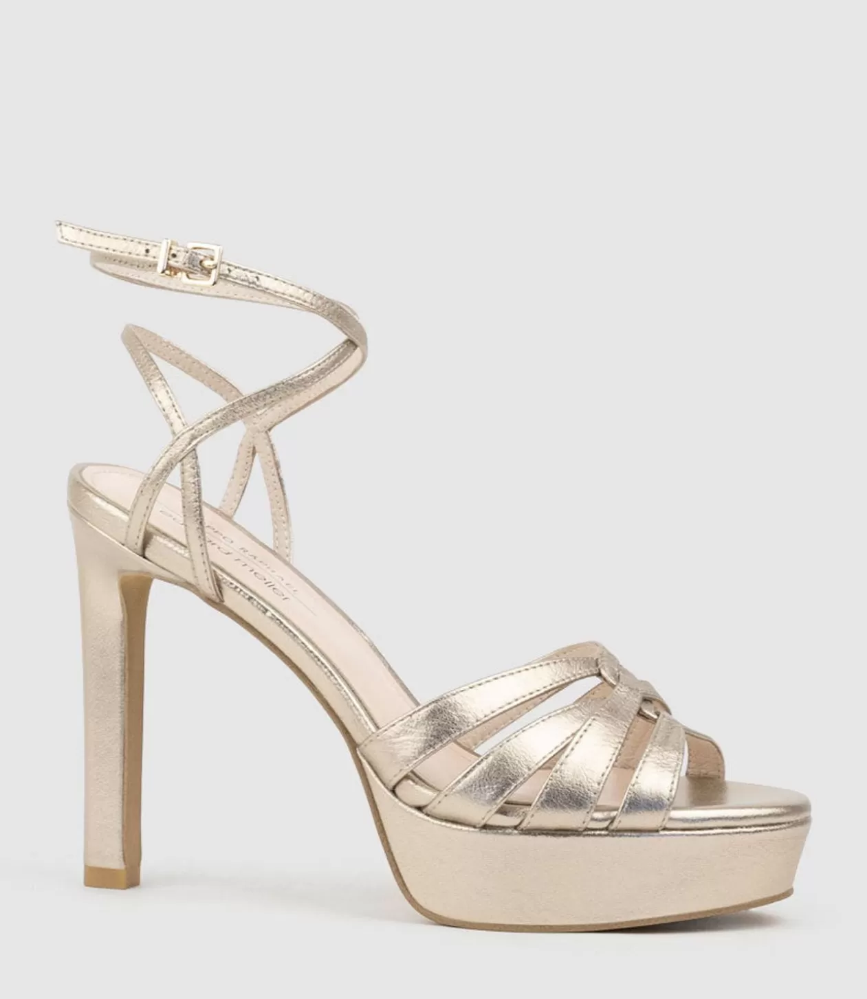 Edward Meller High Heel Sandals<Syren110 Ankle Wrap Platform Sandal In Rosegold