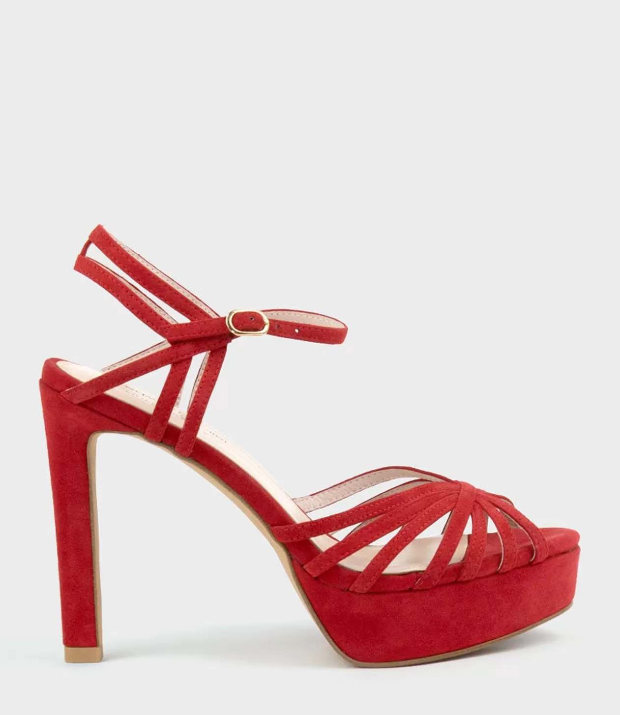 Edward Meller High Heel Sandals<Syria110 Multistrap Platform Sandal In Red Suede