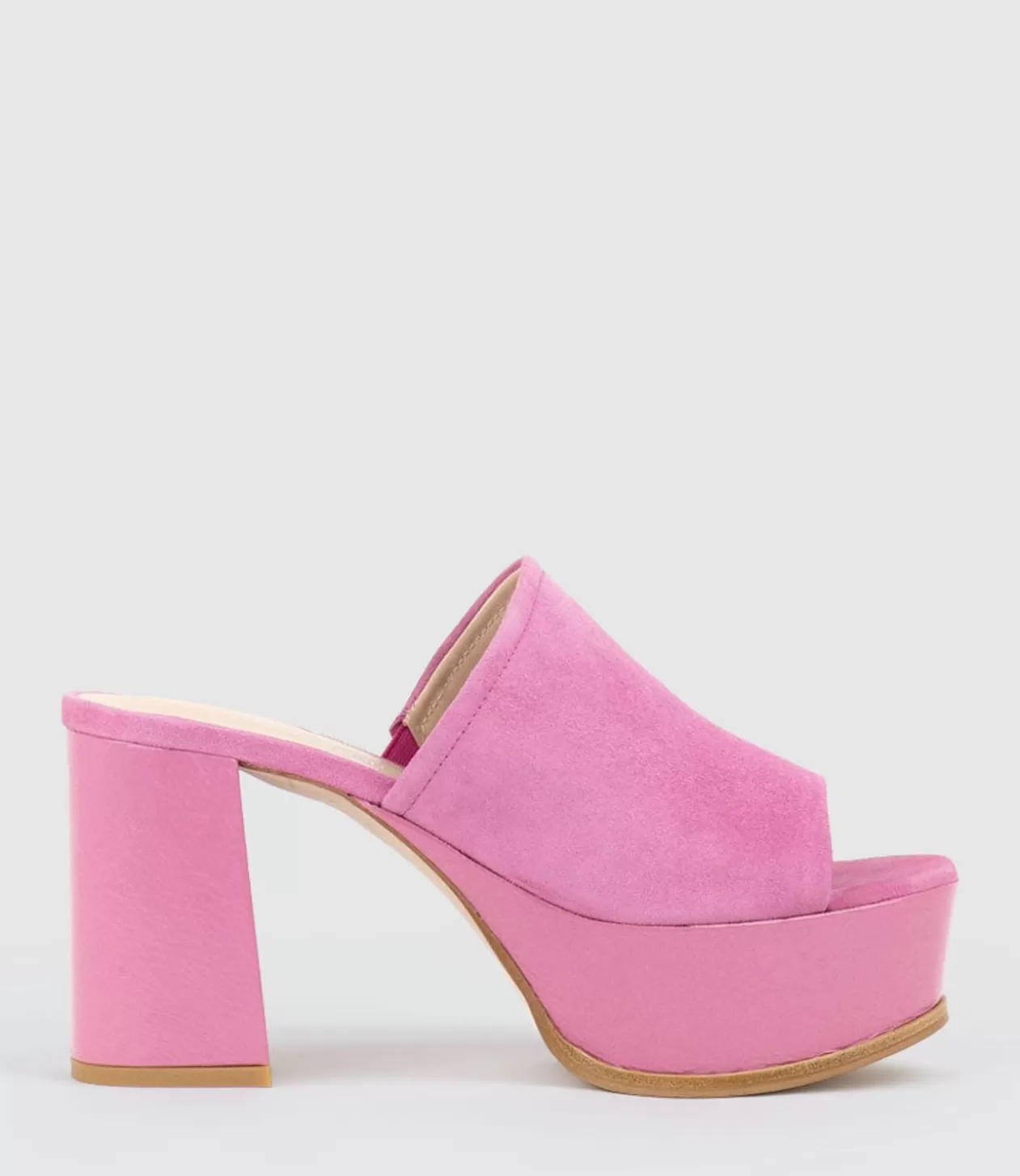 Edward Meller Platform Sandals<Talin90 Platform Combo Slide In Fuchsia Suede