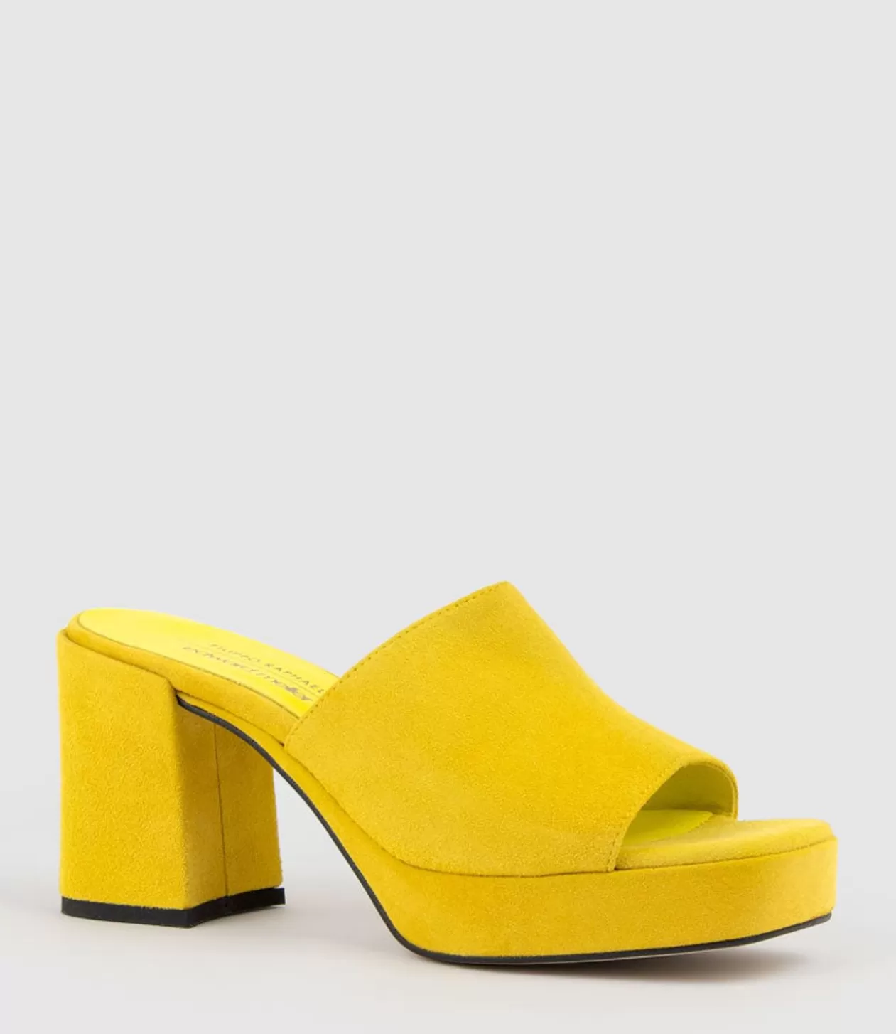 Edward Meller Platform Sandals<Tilla90 Platform Slide In Yellow Suede