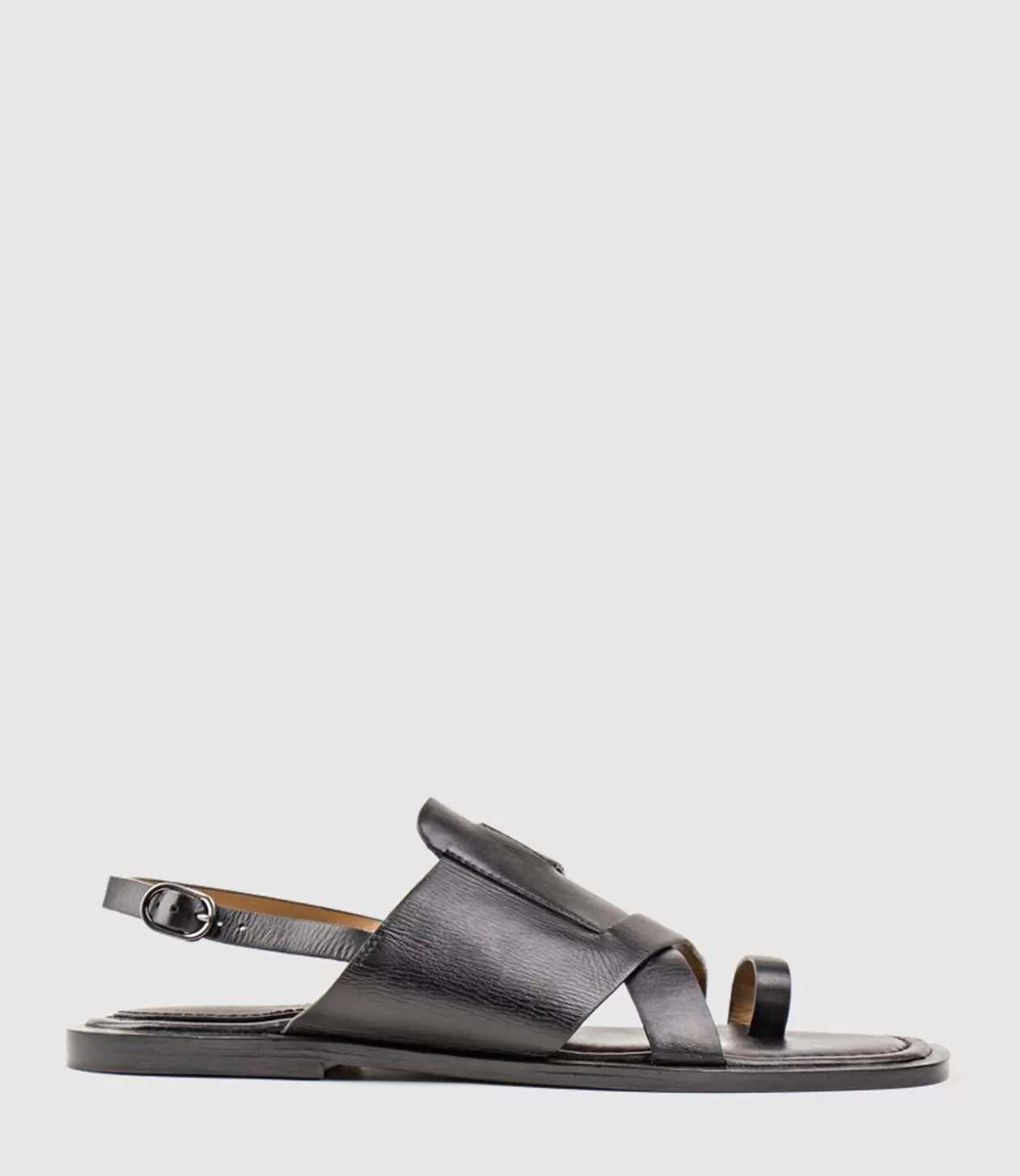 Edward Meller Low Sandals<Tori Detailed Toe Thong With Backstrap In Black