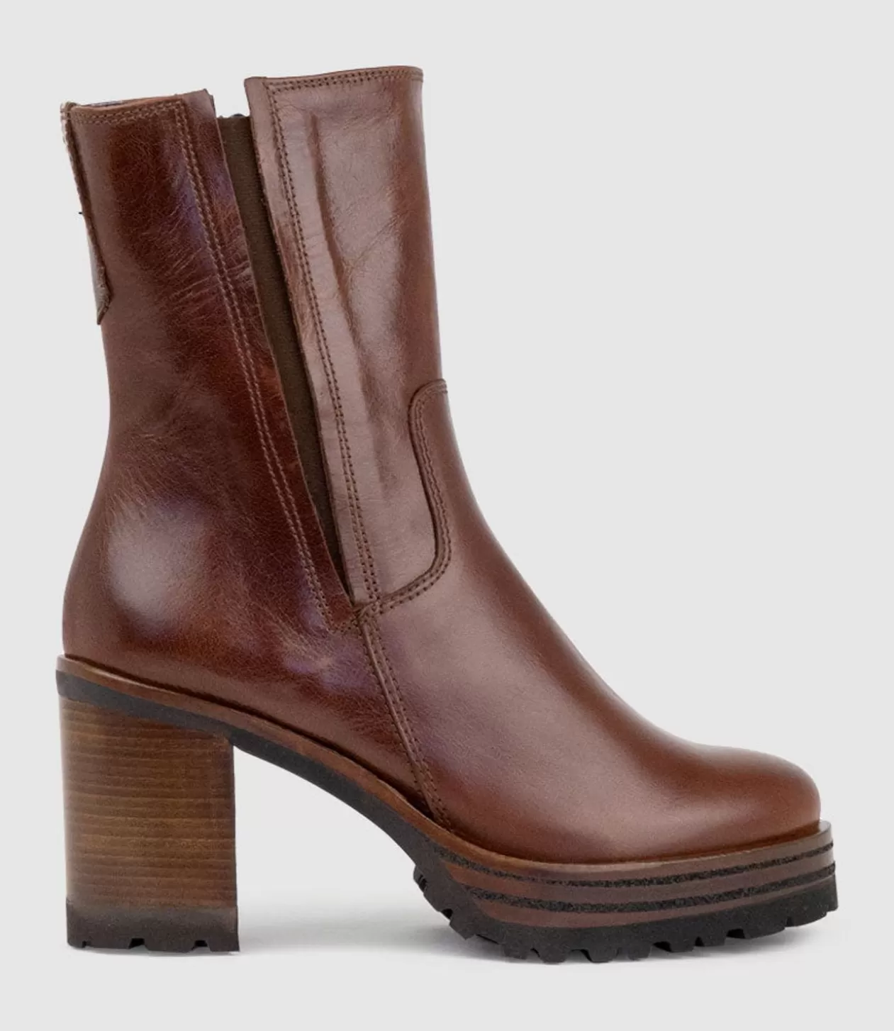 Edward Meller Platform Boots<Ulara85 Lug Sole Ankle Boot In Tan