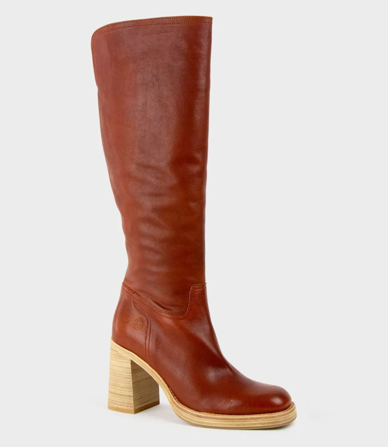 Edward Meller Long Boots<Veil Block Heel Knee High Boot In Rust