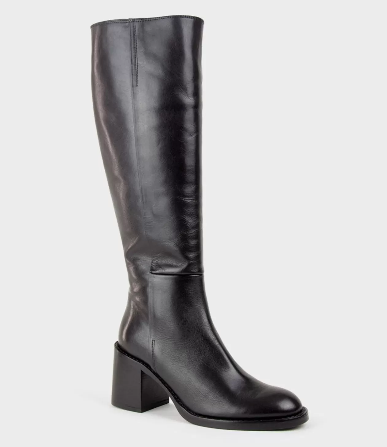 Edward Meller Long Boots<Vent Block Heel Knee High Boot In Black