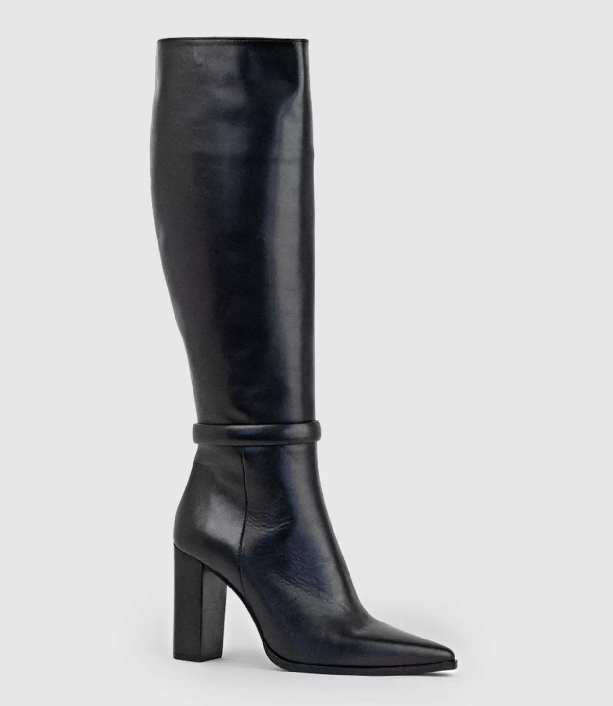 Edward Meller Long Boots<Verity95 Pointed Knee High Boot In Black