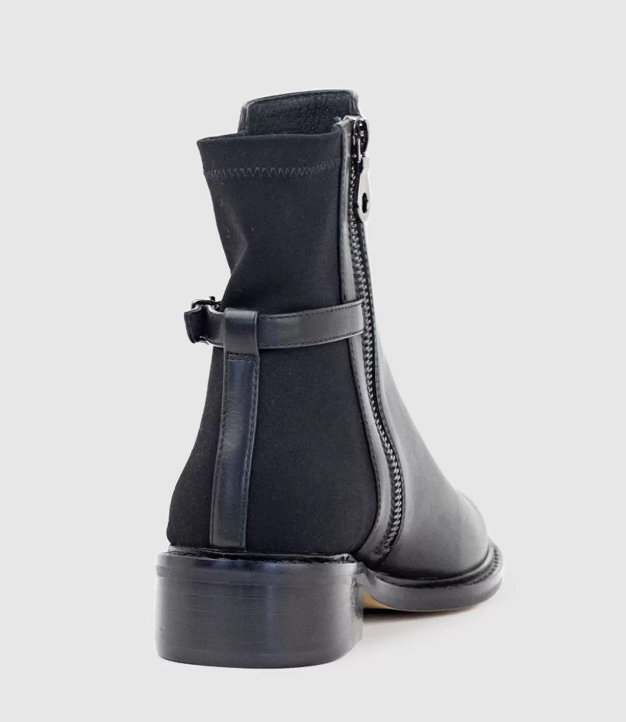 Edward Meller Ankle Boots<Warner30 Half And Half Ankle Boot In Black Waxy Calf