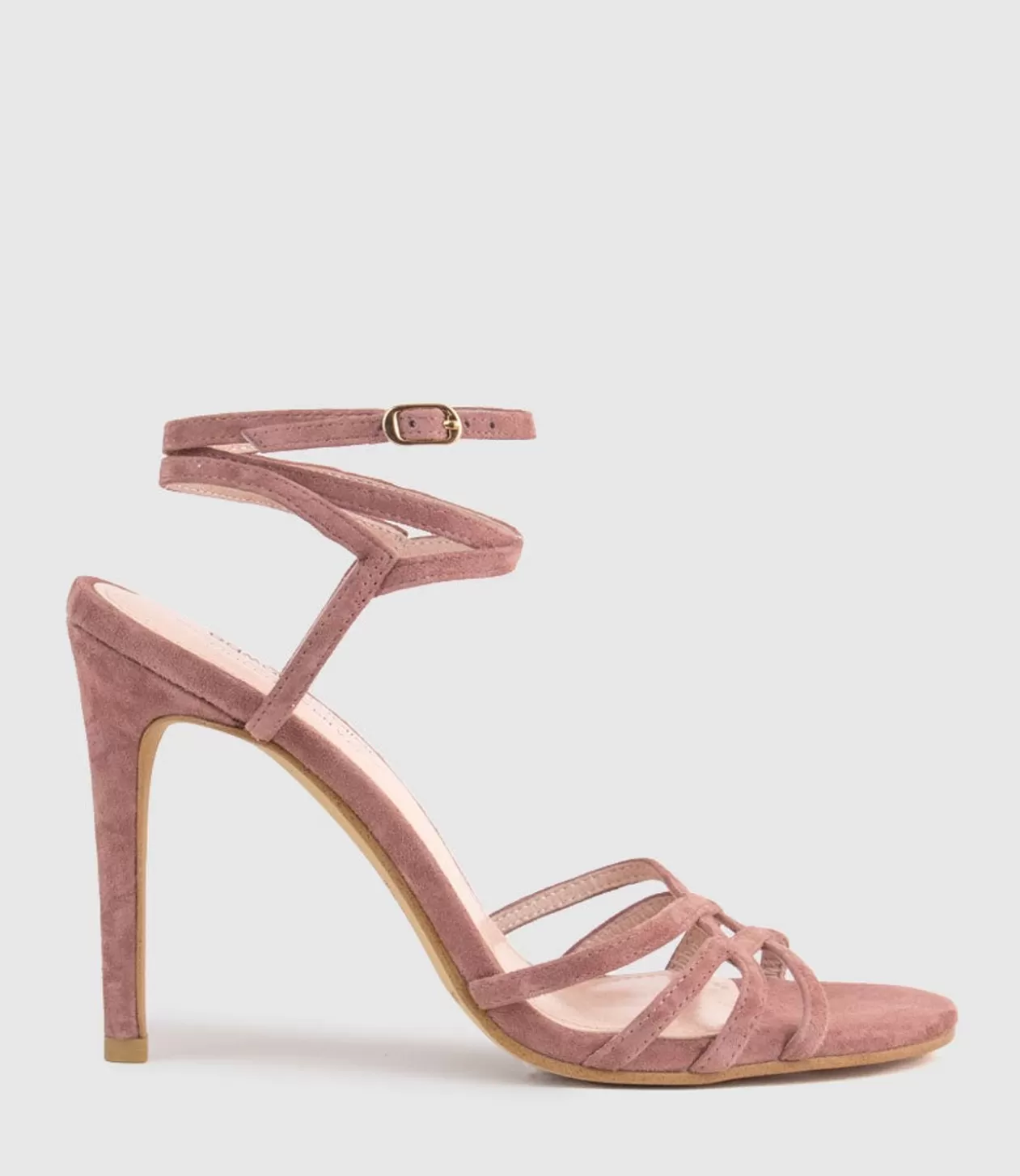 Edward Meller High Heel Sandals<Whimsy100 Multi Strap Sandal In Dusty Rose Suede