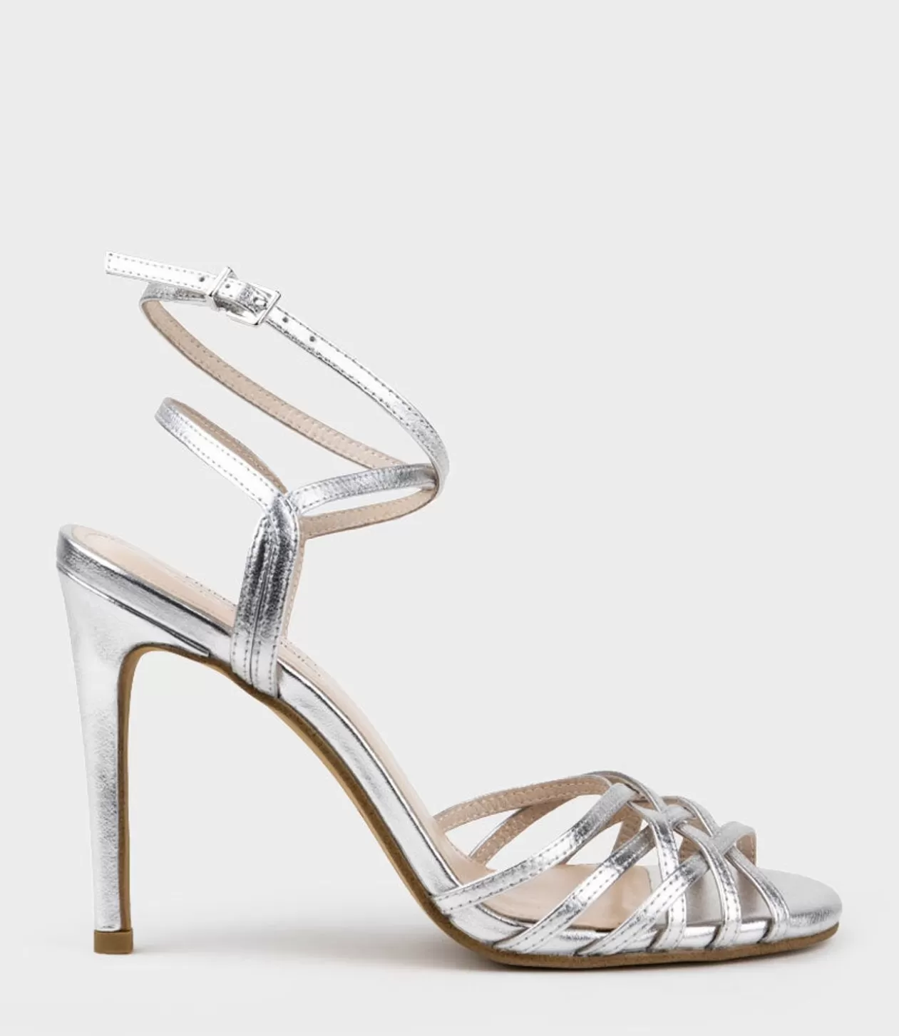 Edward Meller High Heel Sandals<Wilder100 Strappy Sandal In Silver