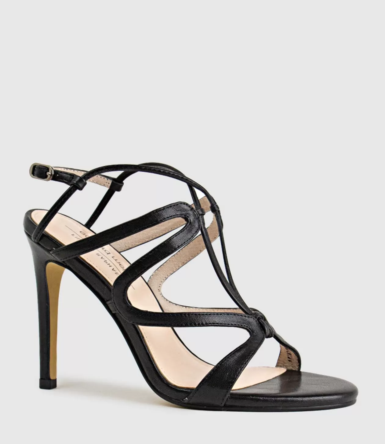 Edward Meller High Heel Sandals<Willow100 Intricate Strap Sandal In Black