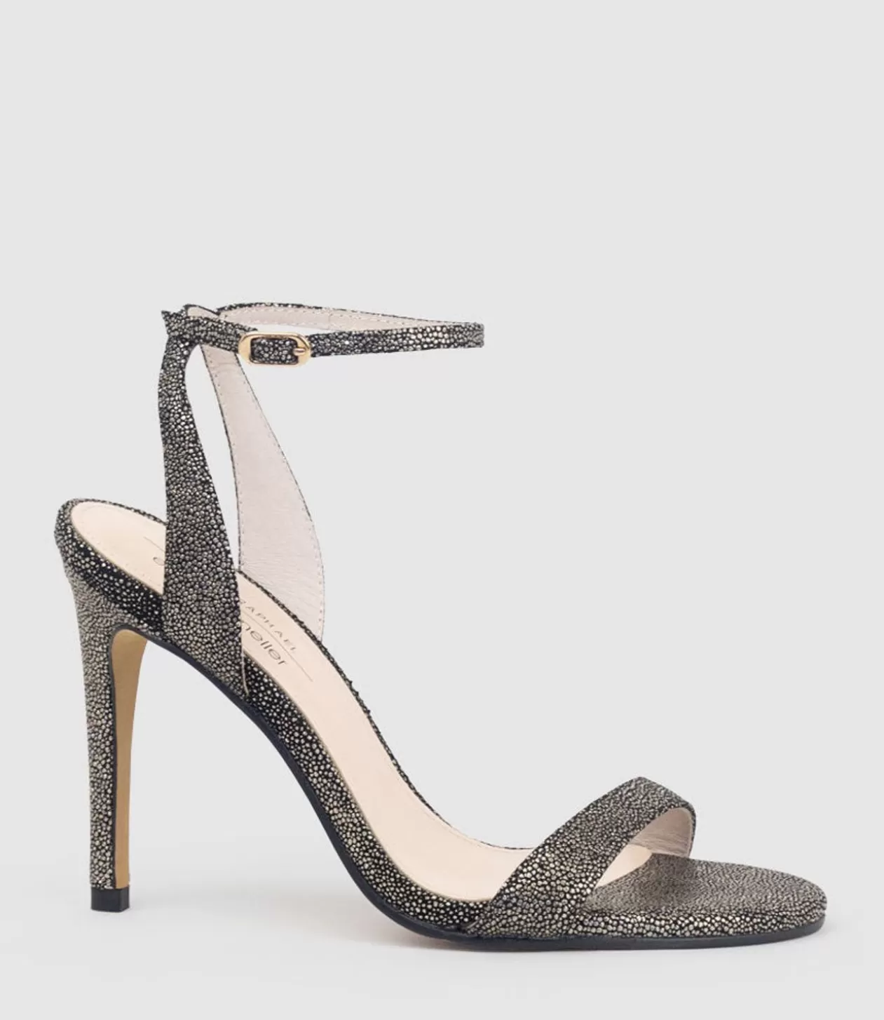 Edward Meller High Heel Sandals<Wisp100 Single Strap Sandal In Gold Speckle