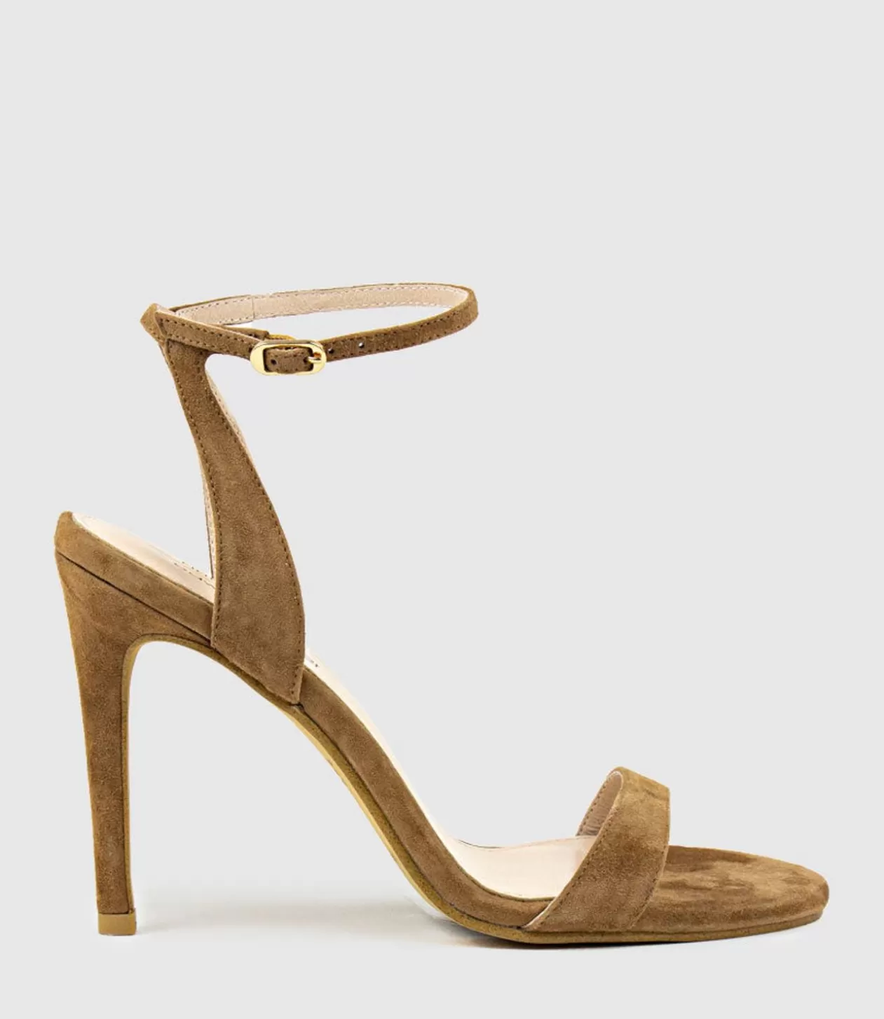 Edward Meller High Heel Sandals<Wisp100 Single Strap Sandal In Tawny Suede