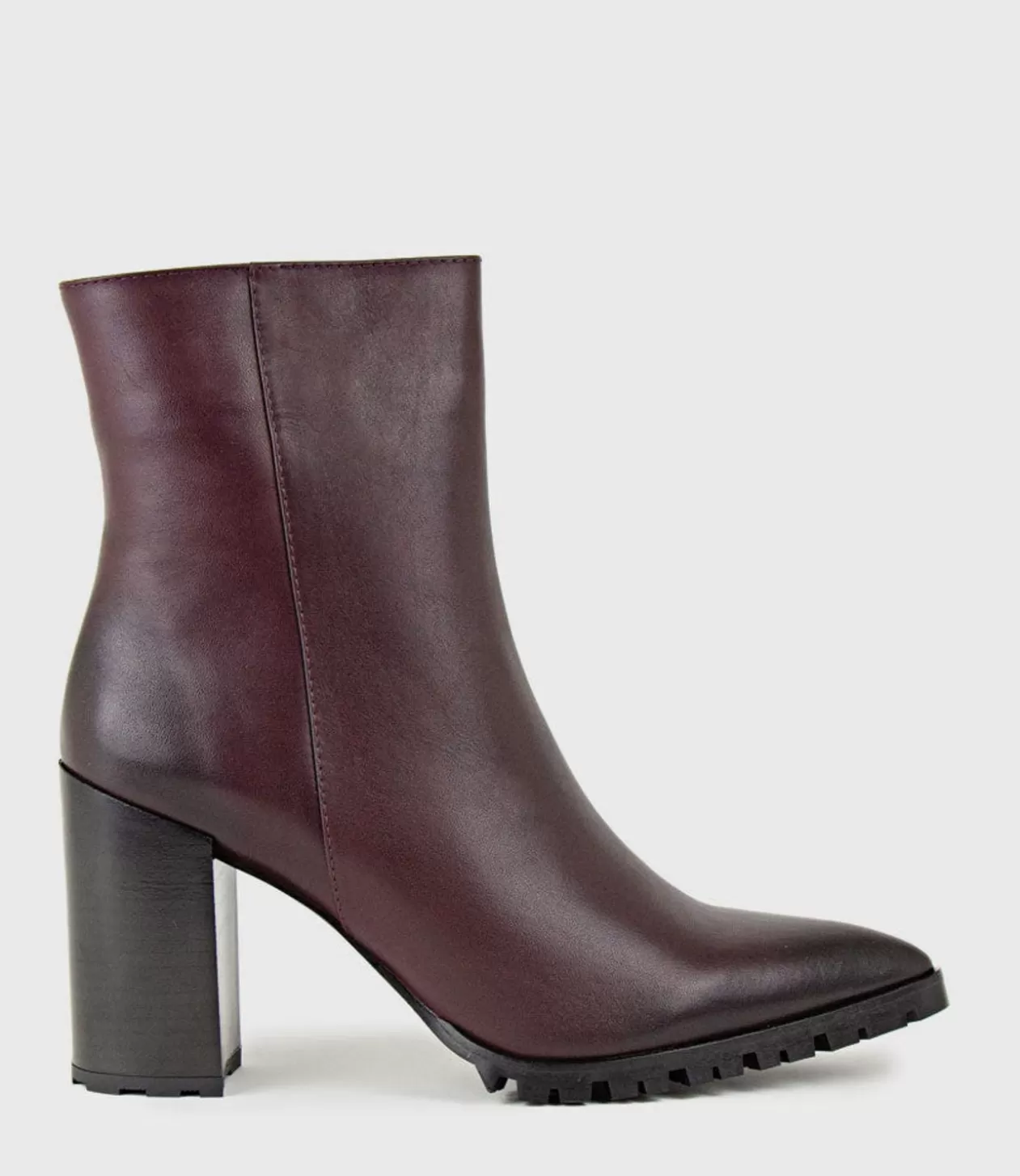 Edward Meller Ankle Boots<Xendia Block Heel Pointed Ankle Boot In Bordeaux