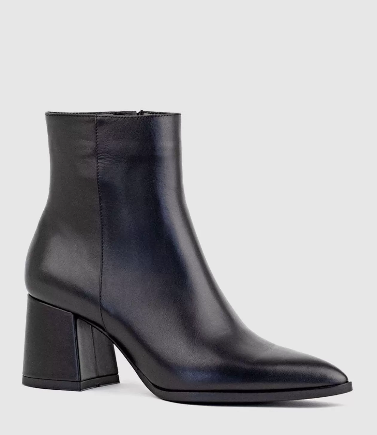 Edward Meller Ankle Boots<Zafa Pointed Block Heel Ankle Boot In Black