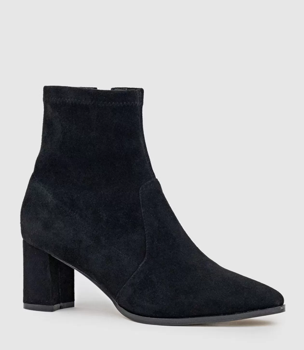 Edward Meller Ankle Boots<Zairo60 Block Heel Sock Boot In Black Suede