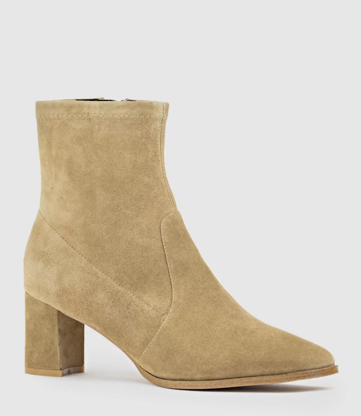 Edward Meller Ankle Boots<Zairo60 Block Heel Sock Boot In Camel Suede