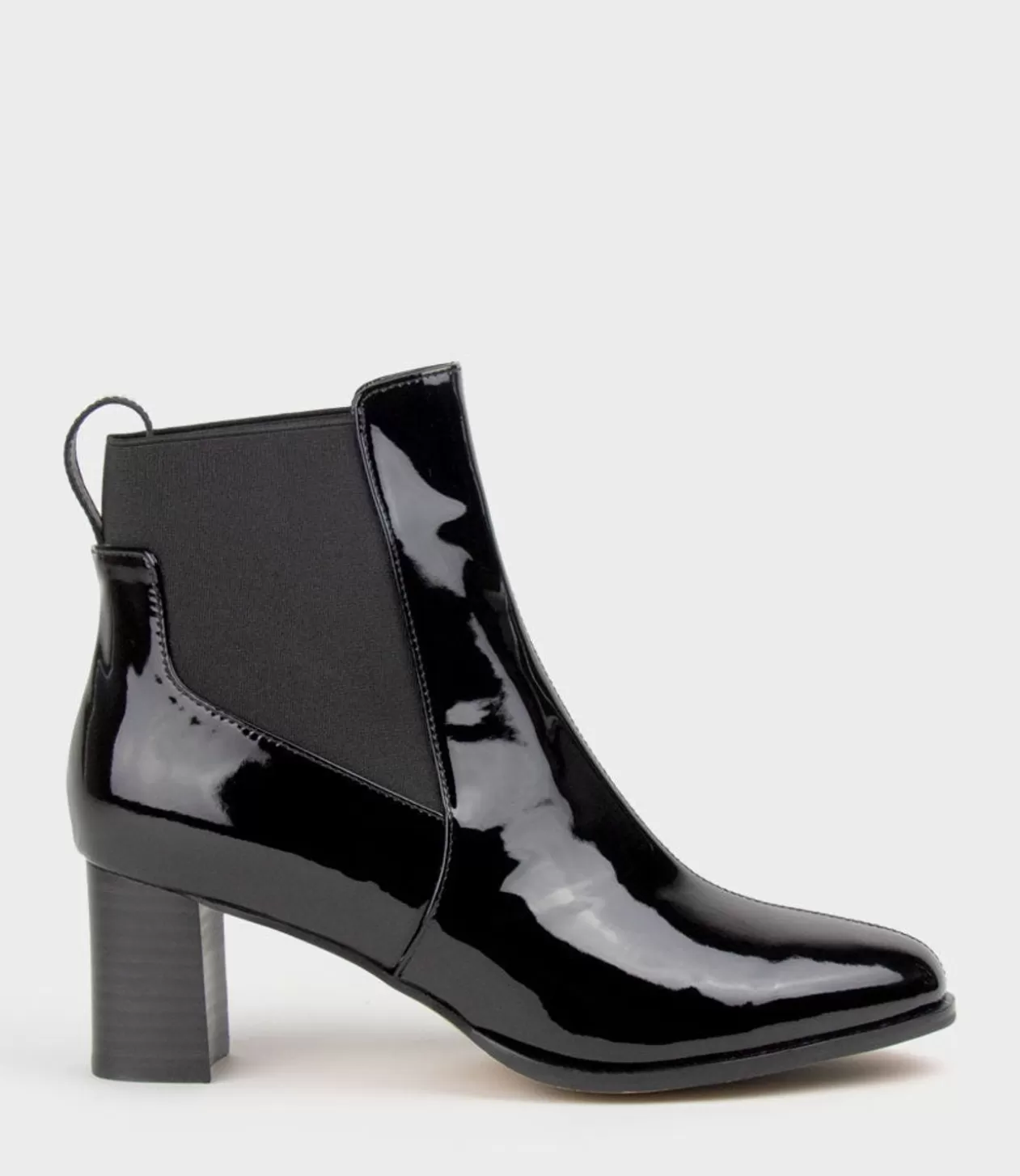 Edward Meller Ankle Boots<Zappa60 Block Heel Elastic Back Boot In Black Patent