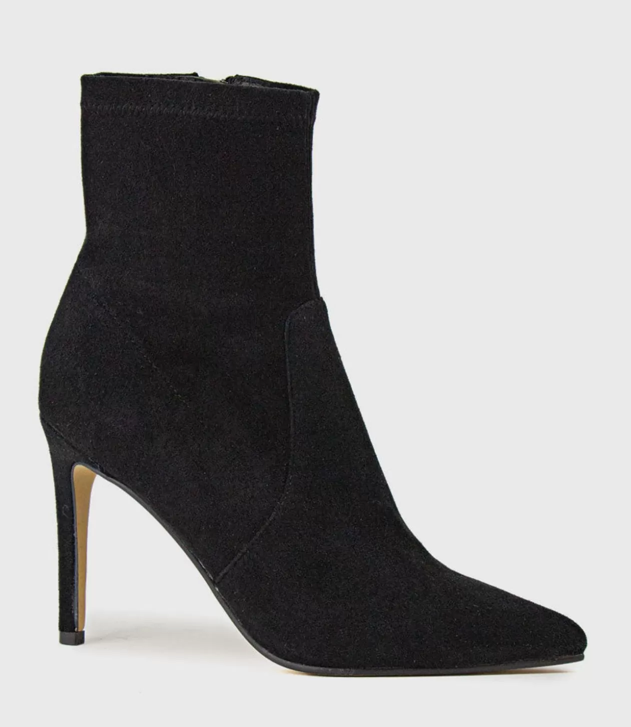 Edward Meller Ankle Boots<Zariah Fine Heel Sock Boot In Black Suede