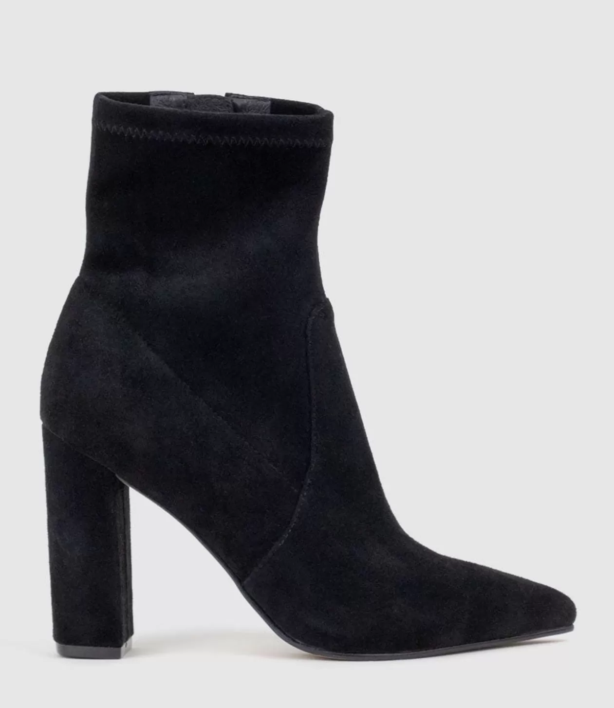 Edward Meller Ankle Boots<Zenya100 Block Heel Sock Boot In Black Suede