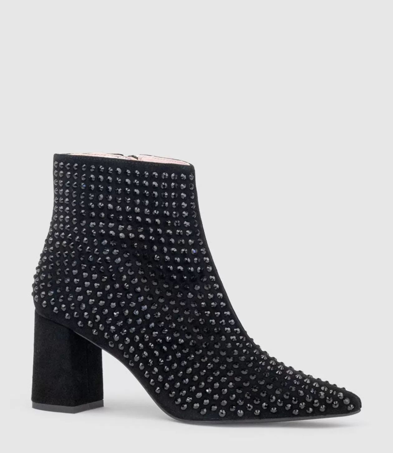 Edward Meller Ankle Boots<Zephyr75 Ankle Boot With Crystals In Black Suede