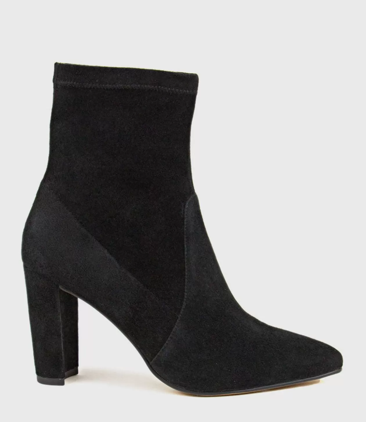 Edward Meller Ankle Boots<Ziah Block Heel Sock Boot In Black Suede