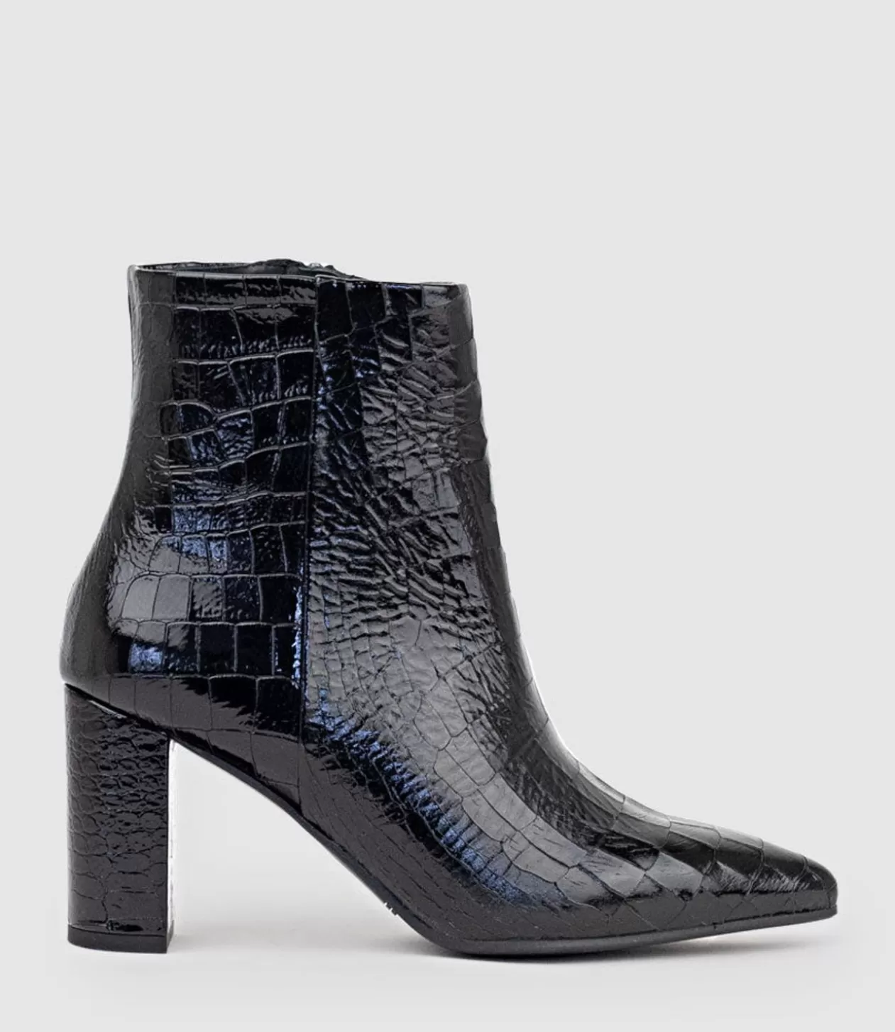 Edward Meller Ankle Boots<Zim70 Pointed Ankle Boot In Black Croc