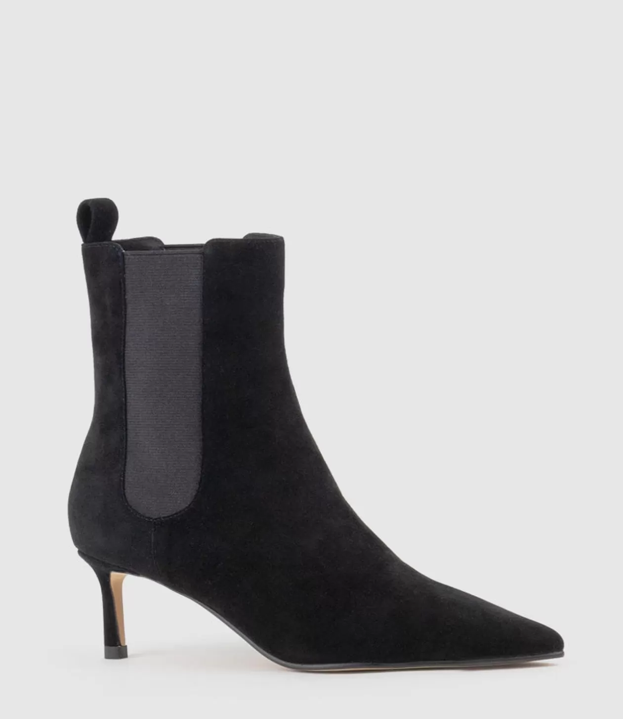 Edward Meller Ankle Boots<Ziria55 Pointed Boot With Gusset In Black Suede