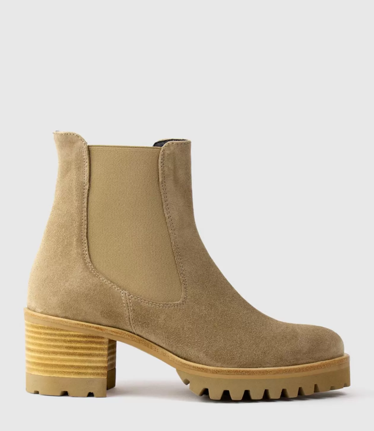 Edward Meller Ankle Boots<Zola Lug Sole Ankle Boot In Camel Suede