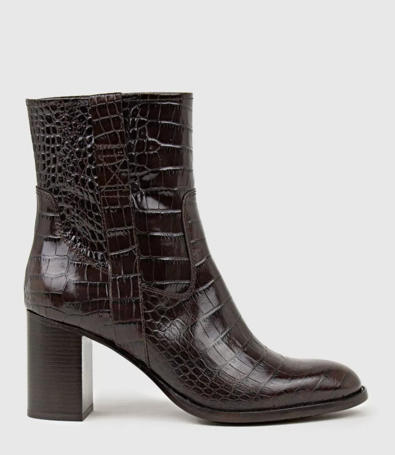 Edward Meller Ankle Boots<Zoli 75Mm Heel Ankle Boot In Brown Croc