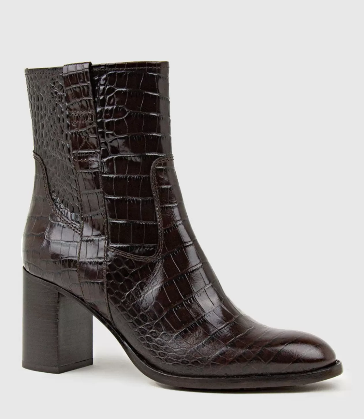 Edward Meller Ankle Boots<Zoli 75Mm Heel Ankle Boot In Brown Croc