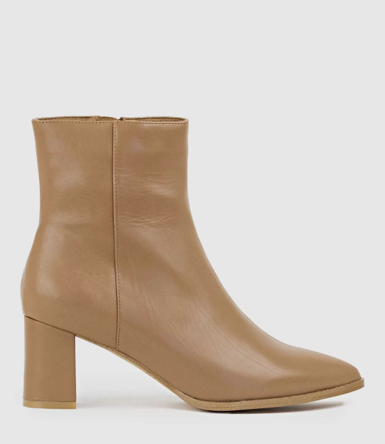 Edward Meller Ankle Boots<Zomo60 Block Heel Ankle Boot In Tan Baby Calf