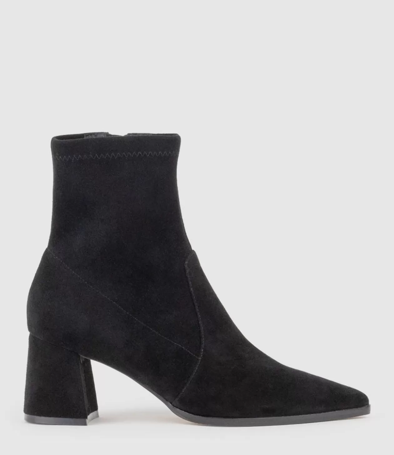 Edward Meller Ankle Boots<Zyla65 Block Heel Ankle Boot In Black Suede